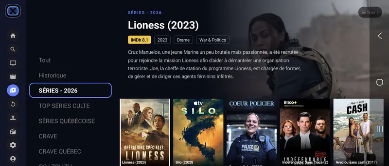 ONYX PLAYER — séries québécoises